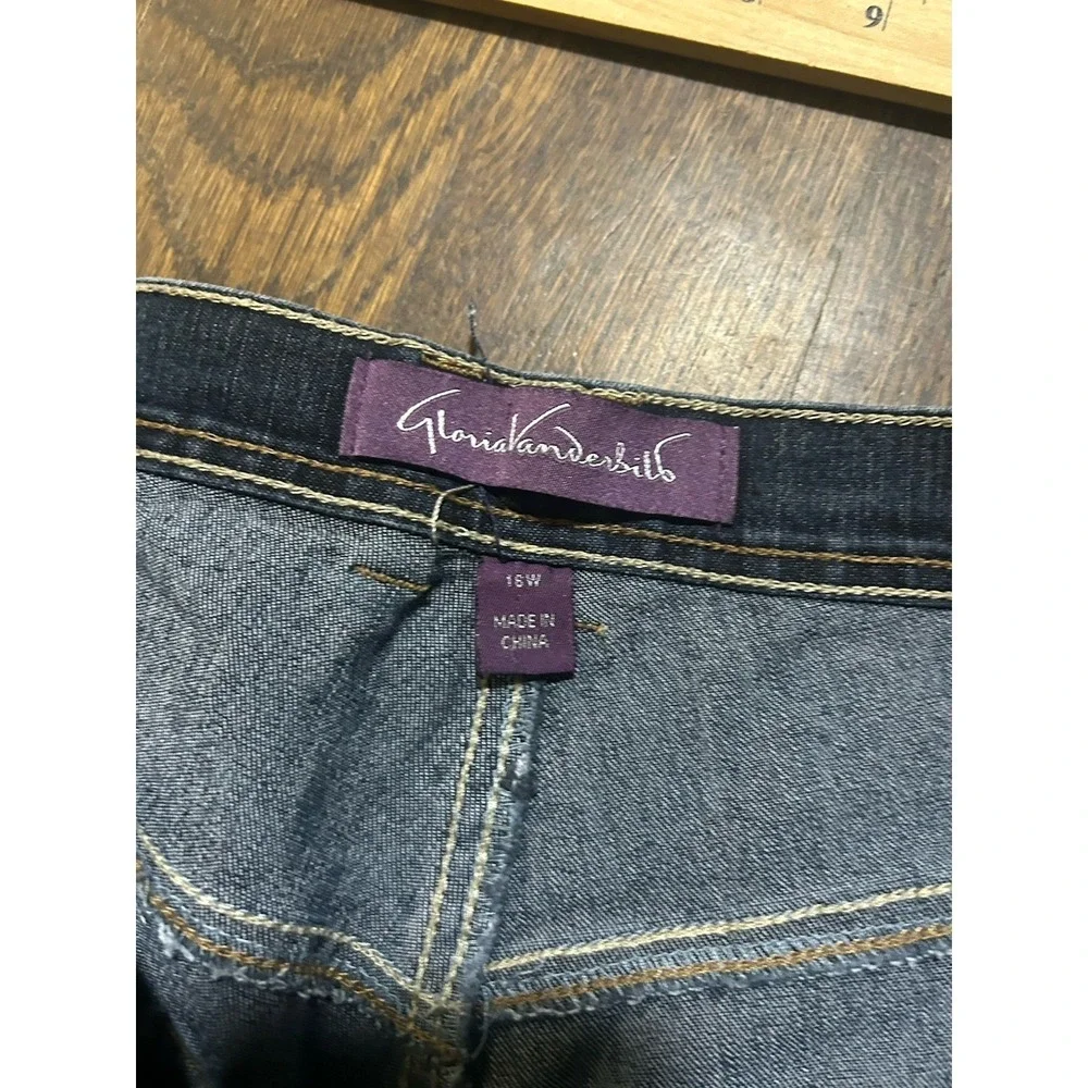 Gloria Vanderbilt Jeans Women's Size‎ 16 Dark Wash Classic Fit Straight Lg